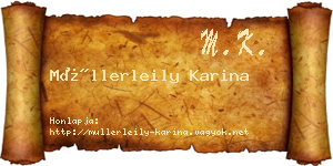 Müllerleily Karina névjegykártya